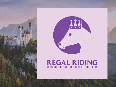 Regal Riding Logo branding bsds crown design fancy horse horseback riding illustrator logo regal royal thunderdome