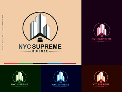 Supreme Builder Logo brand design brand identity branding builder logo commercial logo construction logo creative logo design developers logo flat graphic design icon icon design icon designs logo logodesign logotype minimal minimalist logo modern logo real estate logo