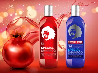 Label cosmetic packaging cosmetics graphic design label packaging print design shampoo