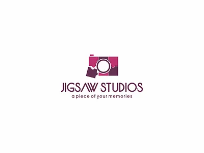 jigsaw photography branding design logo logodesign photography playful typography vector