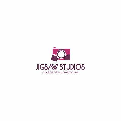 jigsaw photography branding design logo logodesign photography playful typography vector