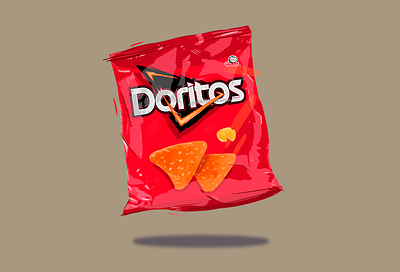 Doritos Snack Bag design doritos illustration painting