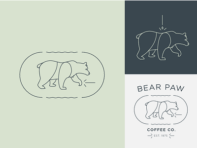 Bear Paw Coffee Co. animal icon animal logo branding coffee branding freelance graphic design icon design icon designer identity design identity system illustration logo logo icon modern design monoline monoline icon monoline logo simple logo textured textures