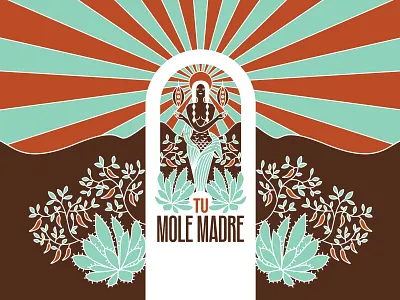 Tu Mole Madre agave branding branding design cacao chili logo logo design mexican mexican food mexico mole mural