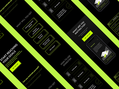 Responsive web mobile version app black collage composition graphic design mobile neon colors neon sign responsive typogaphy ui ux webdesign website