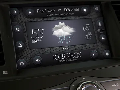 Conceptual interface / Automotive automotive car design digital dashboard hmi interactive interface ui