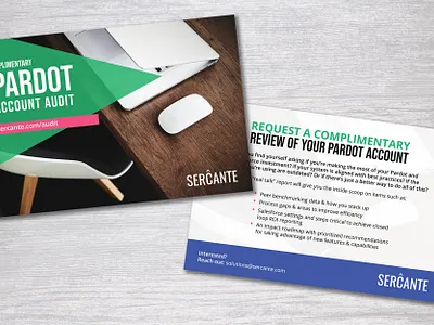 Sercante Postcards flyers marketing collateral postcards print design