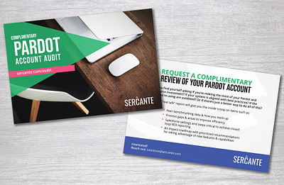 Sercante Postcards flyers marketing collateral postcards print design