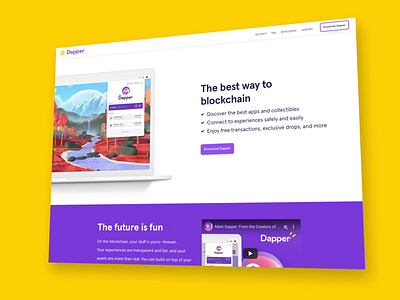 Dapper: Homepage animation art direction blockchain branding crypto dapper dapperlabs design gaming interaction ui uidesign uidesigns ux uxdesign vancouver vector web