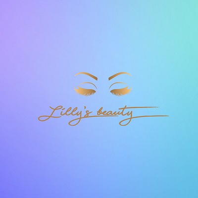 Lilly's Beauty a brand design gradient letter logo logos mark new vector