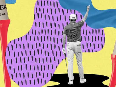 Golfing 4 Beer beer collage golf illustration photoshop