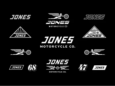 Jones Motocycle Co. Visual Elements branding design illustration jones lifestyle logo motorbikes motorcycles motorsport skate surf sydney