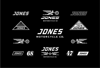 Jones Motocycle Co. Visual Elements branding design illustration jones lifestyle logo motorbikes motorcycles motorsport skate surf sydney