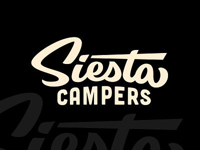 Siesta Campers Wordmark Logo Refresh before and after brand design brand designer branding camper camper van identity lettering logo logo design logo refresh logotype script siesta surf script type typography wordmark wordmark logo