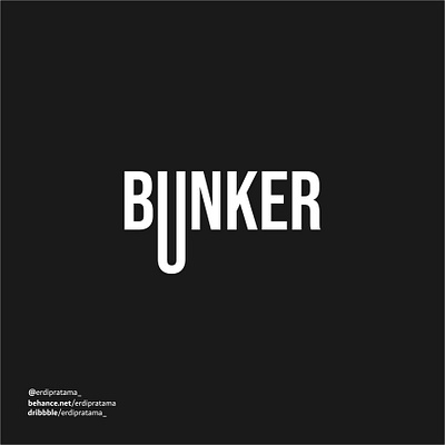 Bunker branding design flat graphic design logo type typography vector