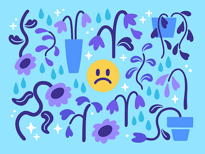 A Sad Pattern design digital painting drawing illustration pattern vector