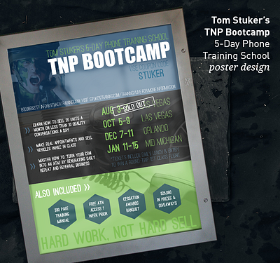 Tom Stuker's TNP Bootcamp - Poster Design advertising graphic design poster poster design print design