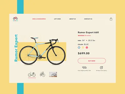Bike Store Product Page daily ui ecommerce sketchapp ui web design