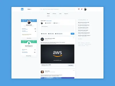 LinkedIn | Home Redesign linkedin product design redesign ui user interface