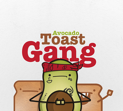 Avocado Toast Gang ATG avocado digital food fun green illustration illustration art illustrator personal personal project toast vector