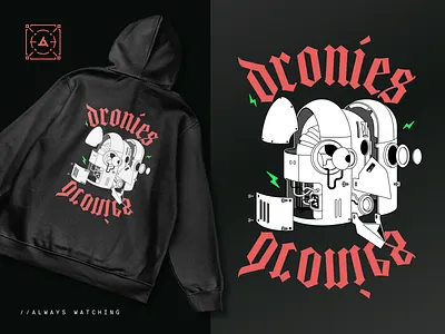 Dronies Merch: Hoodie Design branding design illustration