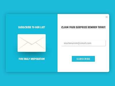 Pop Up - Daily UI 016 blue dailyui design flat illustration illustrator mailing list message minimal mobile ui popup subscribe ui vector website