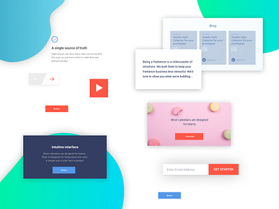 figma landing page dsign kit #13 color palette design resources design system freebies landing page typography ui components ui kit