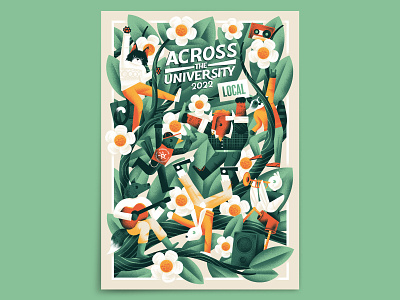 Across the University 2022- Poster animals concert daniele simonelli dsgn festival festival poster gig illustration music festival music poster party poster texture vector