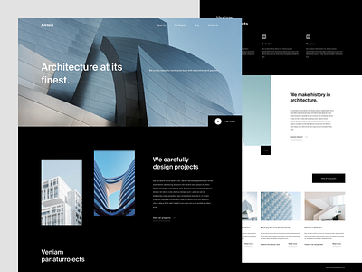 Arkitect architecture building clean clean ui concept creative design desktop ecommerce homepage landing page minimal modern ui ui design ux web web design webdesign website