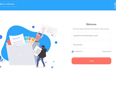 Login Portal branding design illustrator login logo ui vector website