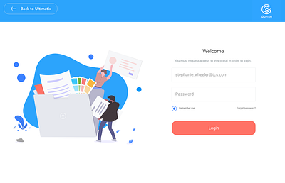 Login Portal branding design illustrator login logo ui vector website