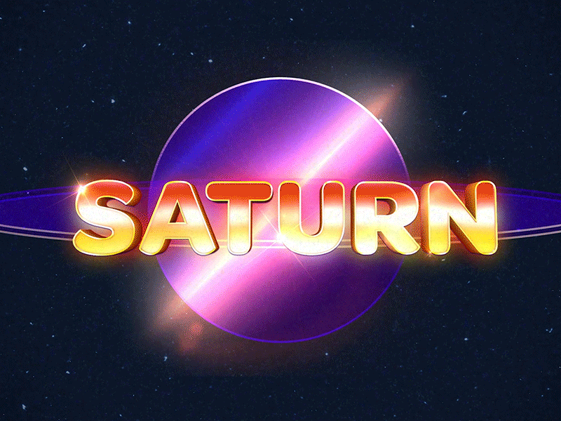 Saturn Retro Systems 2ddesign 3d 3d art 80s animation c4d design planets saturn scanimate synthwave type vaporwave