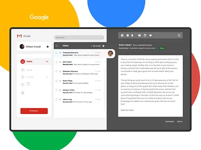 Gmail Concept concept design designer email email design gmail gmailsignature indonesia interface ui uplabs