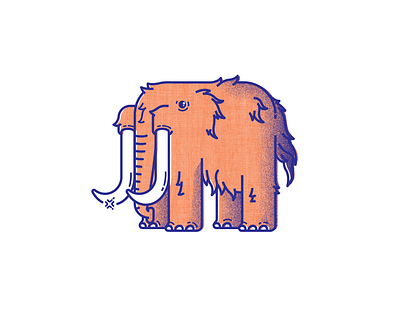 It's Tooth Time - I animals design illustration mammoth teeth