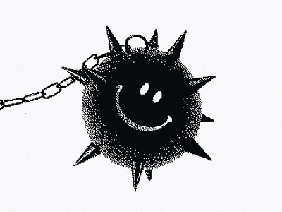 Smiley Morning Star bitmap design smile