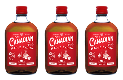 Maple Syrup Flask label maple packaging