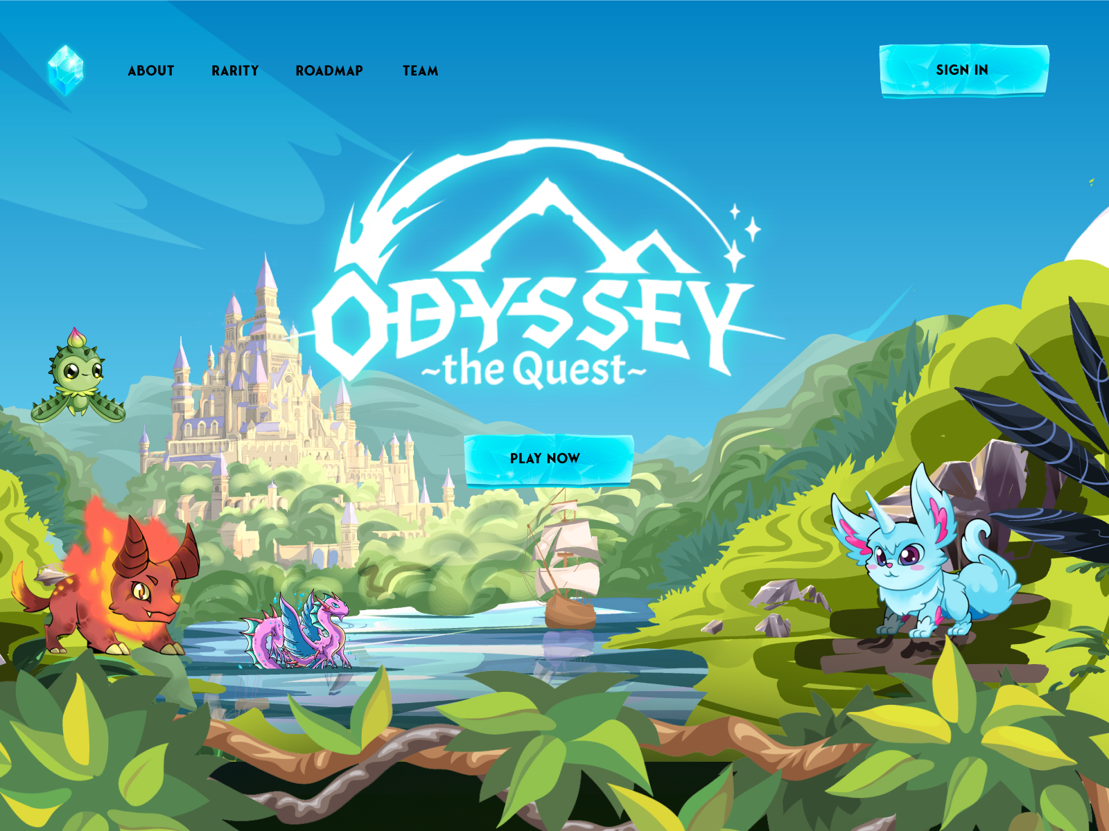Odyssey NFT Landing Page blockchain crypto defi game game earn ico illustration landing landing page nft nft landing nft landing page nft web p2e play to earn token token game