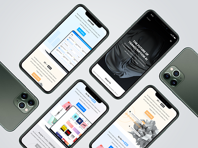 Responsive Auspre Landing Page 3d ai api audio gradient ios iphone landing page mobile mobile app mockup modern responsive responsive website scribr shadow speech tech transcription website