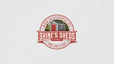 Shine's shed retro vintage logo badge monogram logo retro typography vector vintage logo