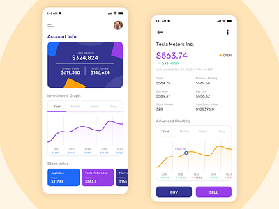 Stock Management Application app banking business design finance ios mobile mobile app design stock stock market stocks ui ui design ux ui design