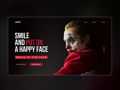 Joker Website UI banner design concept design creative graphicdesign joker uidesign uiux website