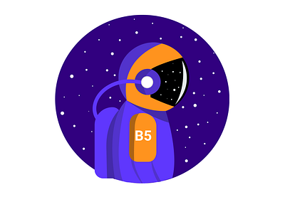 Block Five Astronaut astronaut block five block five branding flat illustration illustration design people space space man space suit vector