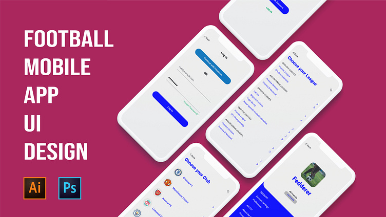 Football mobile app UI design by Talha Mehmood on Dribbble