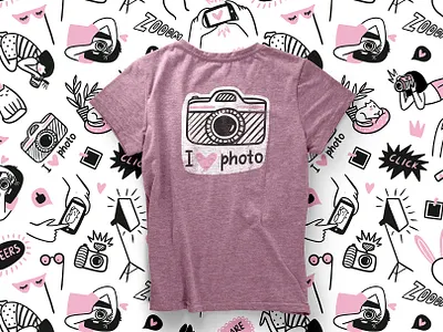 I love photo creativemarket cute design doodle doodleart drawing hand drawn illustration logo pattern photo photographer photography print seamless sketch stickers vector