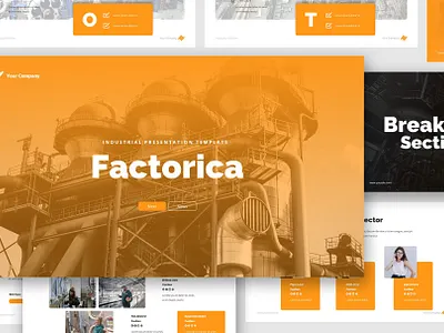 Factory & Industrial Google Slides business corporate engineering factory googleslides industry labor laborer machine manufacture manufacturing powerpoint presentation production steel technology