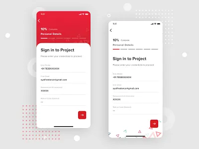 Step Registration - Freebie app ui design designer download free psd freebie psd red redesign register signup step step by step ui ui design ui ux ux web design