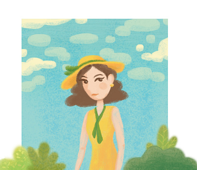 Summer in you blue sky digital digital art digital illustration digital painting digitalart drawing dribbble girl illustration illustration art illustrator photoshop summer summertime yellow