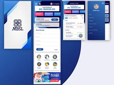Bank App Mobile UI Design bank app mobile ui money app transactions