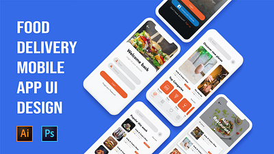 Food delivery mobile app UI design app design ecomerce food app mobile app mobile app design mobile ui ui ui ux ui design uidesign uiux ux web web design webdesign website website design