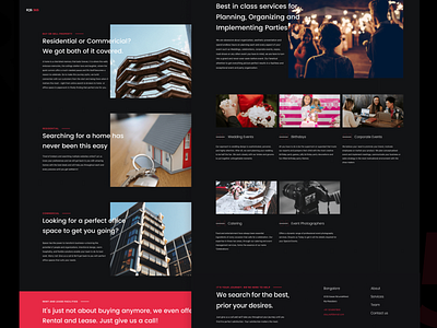 Property and Event management screens dark theme dark ui design landing page design landingpage profile page typography ui ui ux ui design ux web website website design